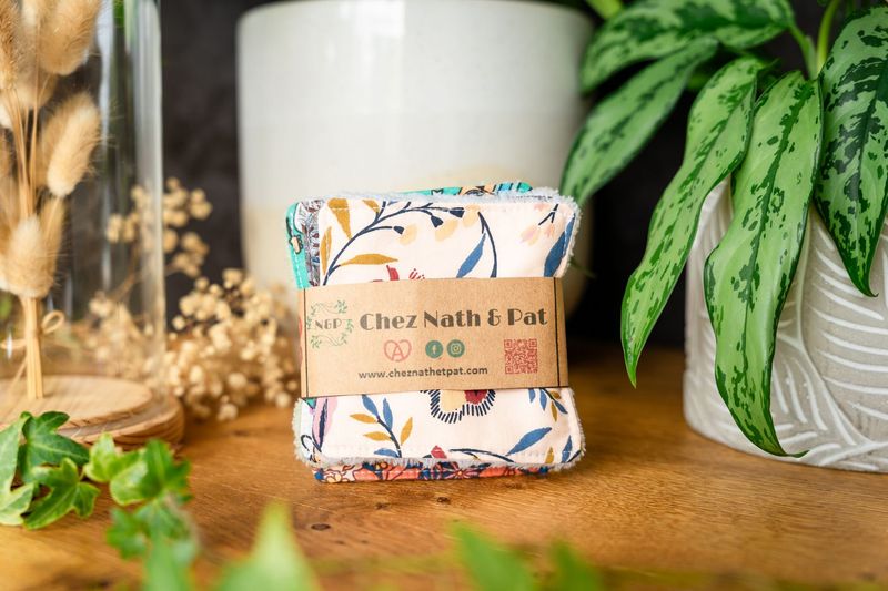 Lot de 5 lingettes lavables Lot de 5 lingettes lavables