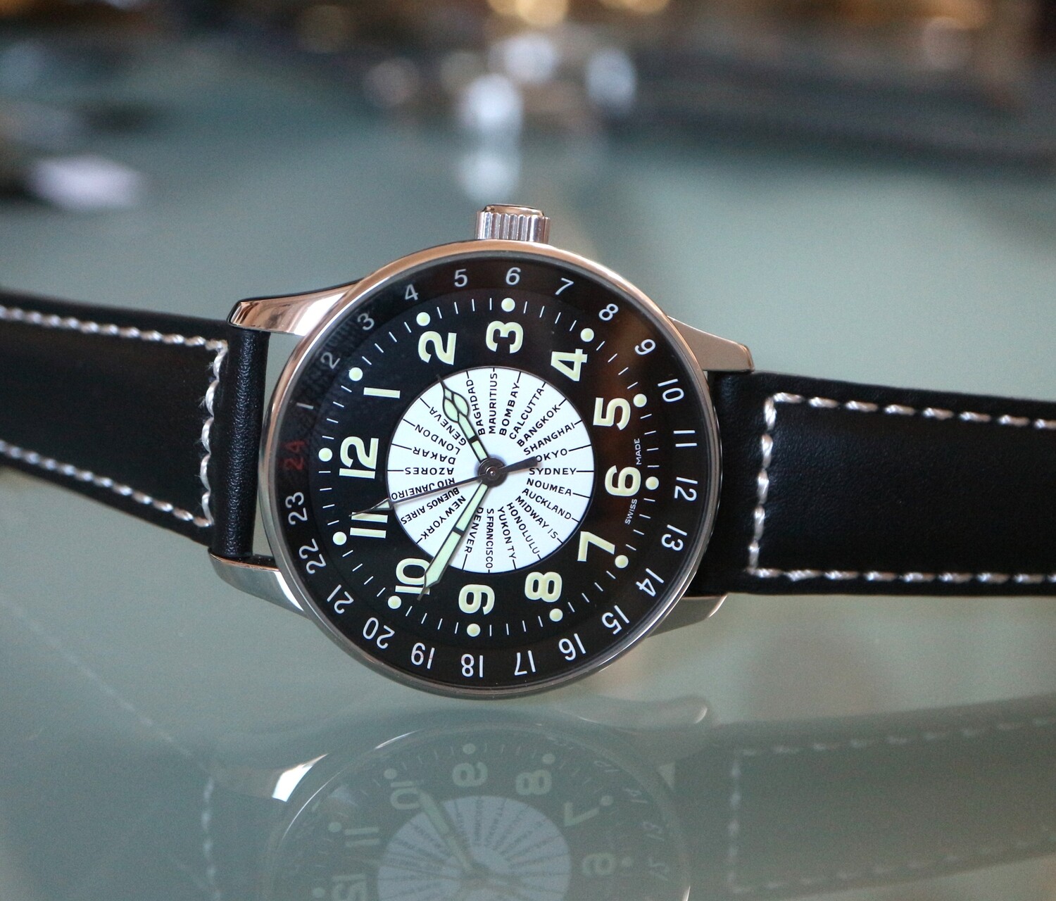 Zeno-Watch X-Large Pilot world timer