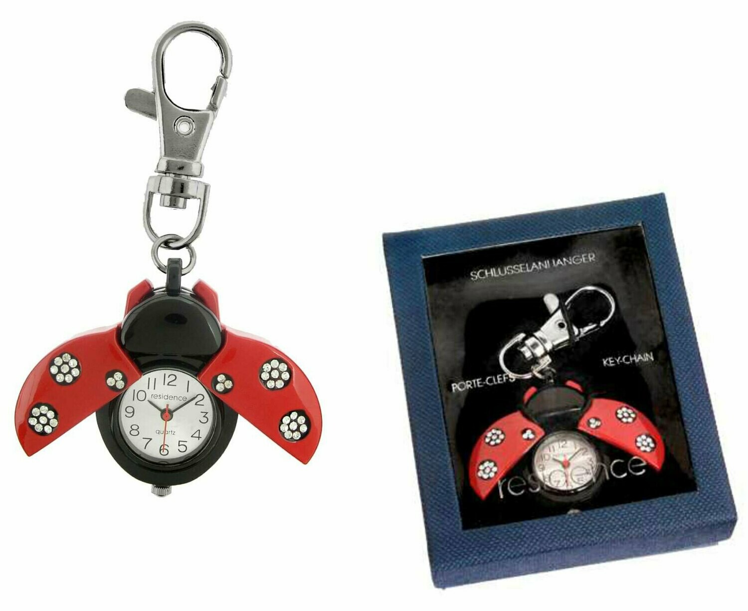 Schlüssel-Anhänger mit Uhr Geschenkbox