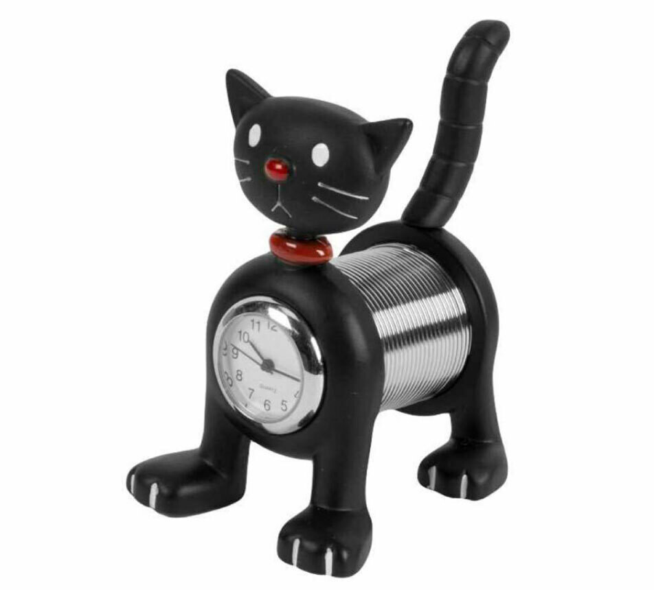 Miniatur-Uhr Quartz Katze