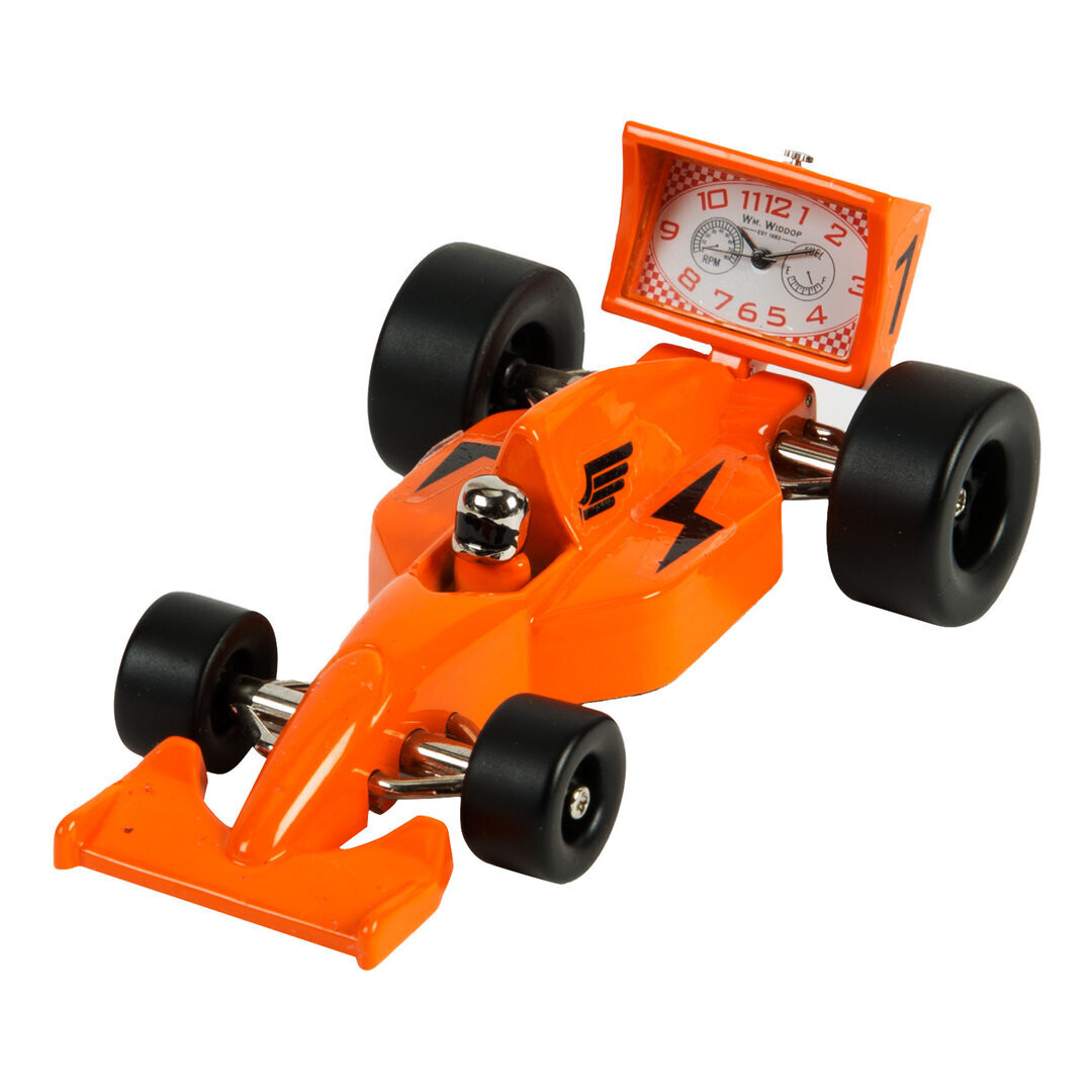 Miniatur-Uhr Quartz Rennwagen orange