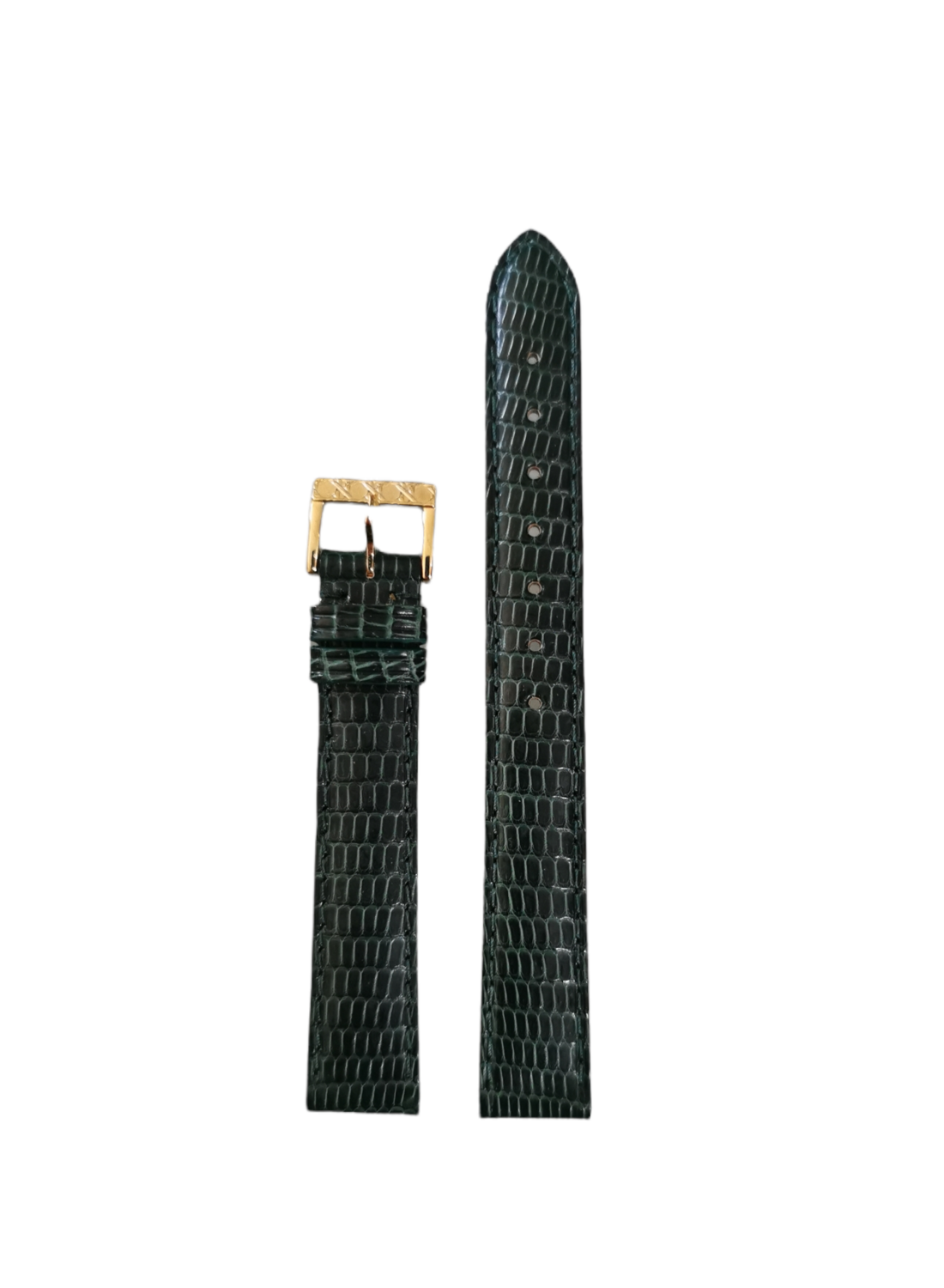 Original Dior Eidechsen Uhrenband, Smaragdgrün, 14 mm Breite