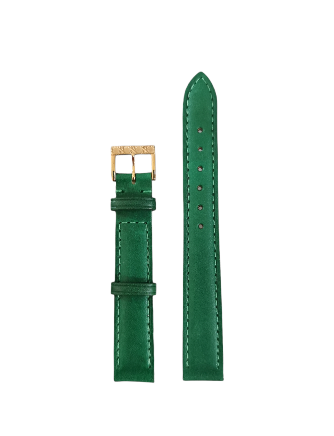 Original Dior Leder Uhrenband, Smaragdgrün, 14 mm Breite