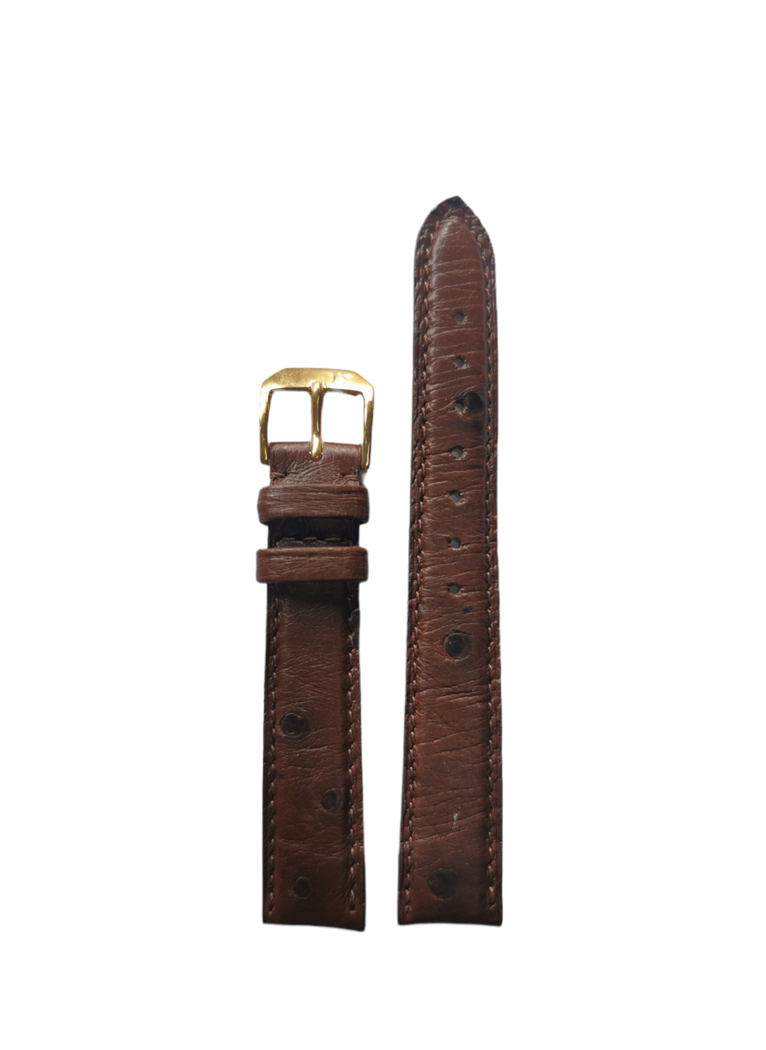 Original Gübelin Uhrenband, Strauss, Havanna Braun, 16 mm Breite