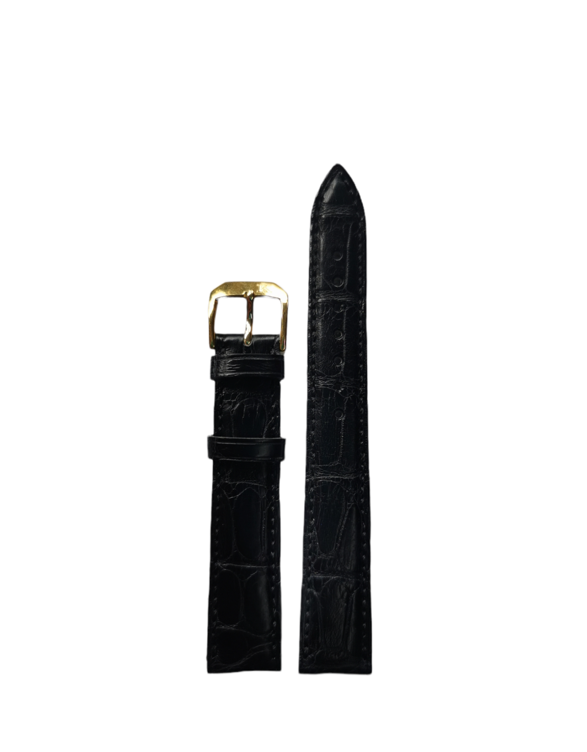 Original Gübelin Uhrenband, Alligator, Schwarz, 16 mm Breite