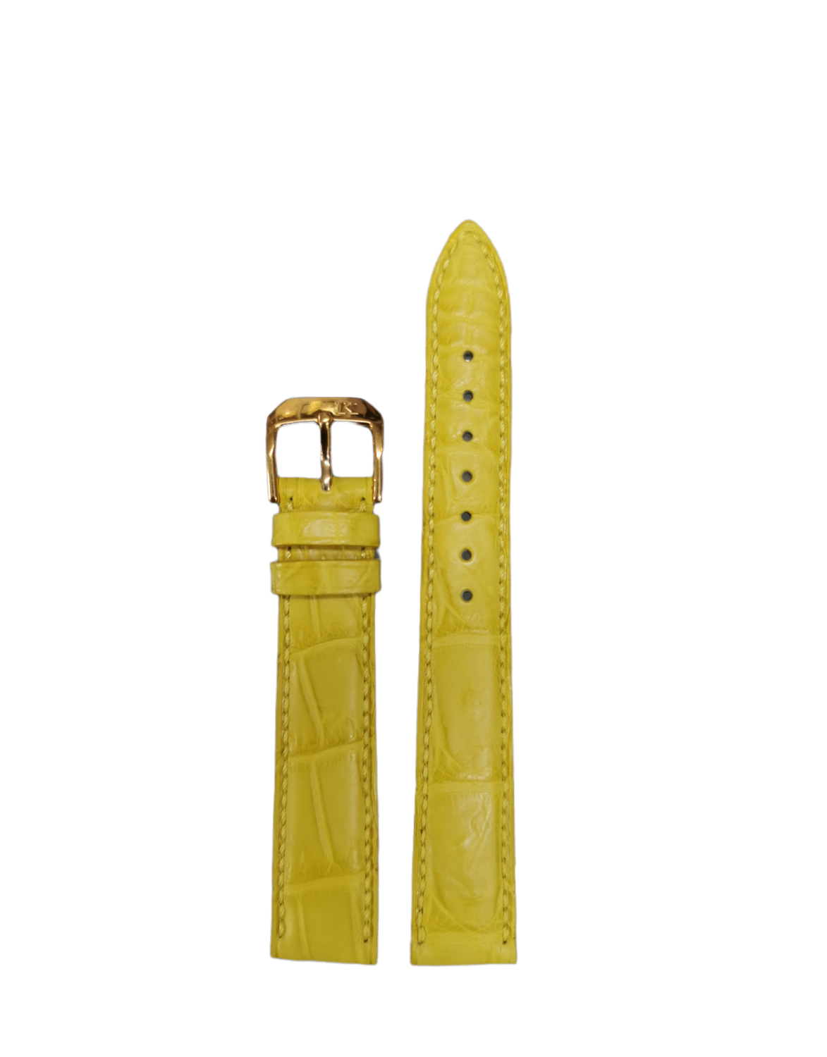 Original Gübelin Uhrenband, Alligator, Gelb, 16 mm Breite