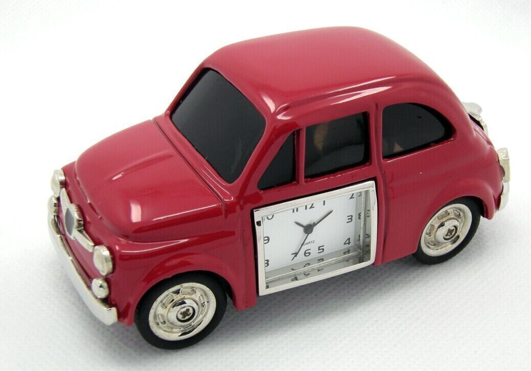 Miniatur-Uhr Quartz Fiat rot