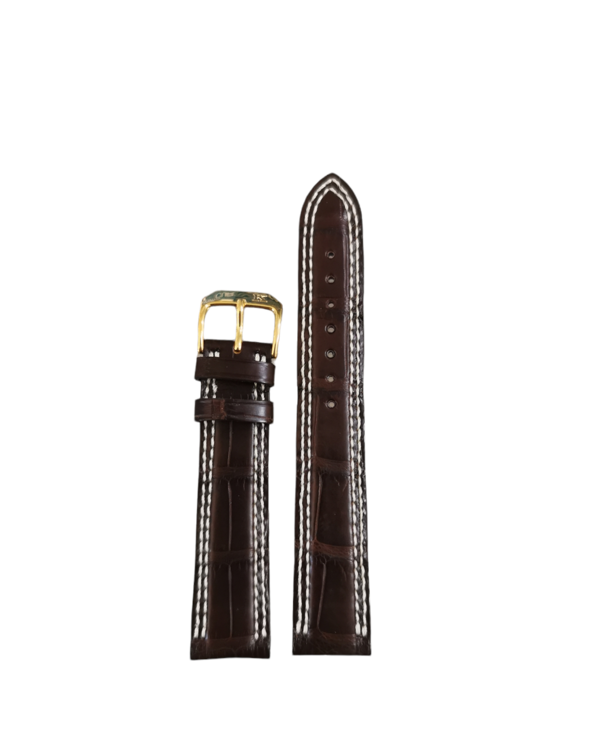 Original Gübelin Uhrenband, Alligator, Schwarz, 18 mm Breite