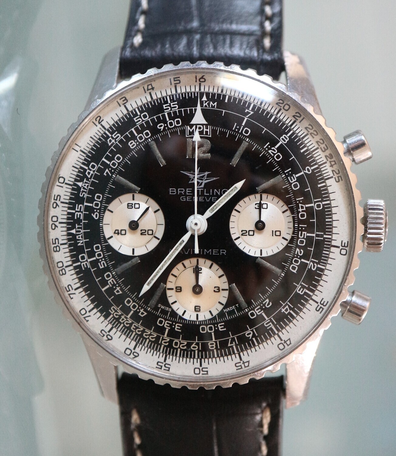 Breitling Navitimer Vintage Chronograph Venus 178, revidiert mit 1 Jahr Garantie