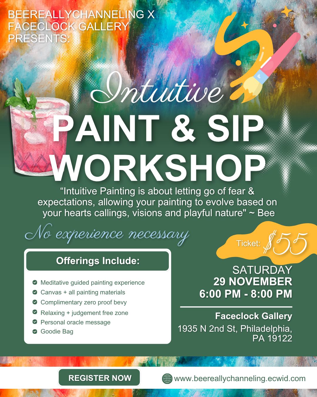 Intuitive Painting At Faceclock Gallery | Philly ✨11/29 (6:00 -8pm)