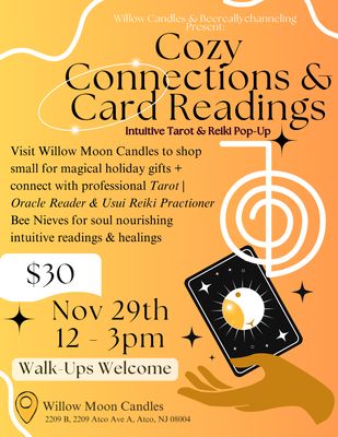 Connections & Card Readings POP-UP at Willow Moon Candles | Atco, NJ | 12-3 pm