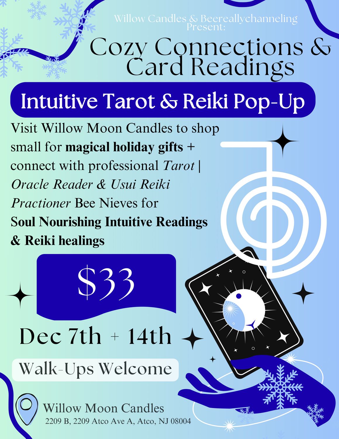 Connections &amp; Card Readings POP-UP at Willow Moon Candles | Atco, NJ | 11-3 pm