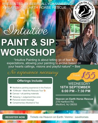 Intuitive Painting Workshop at Heaven on Earth Horse Farm! | 9.16.26 | 6:00- 7:30pm