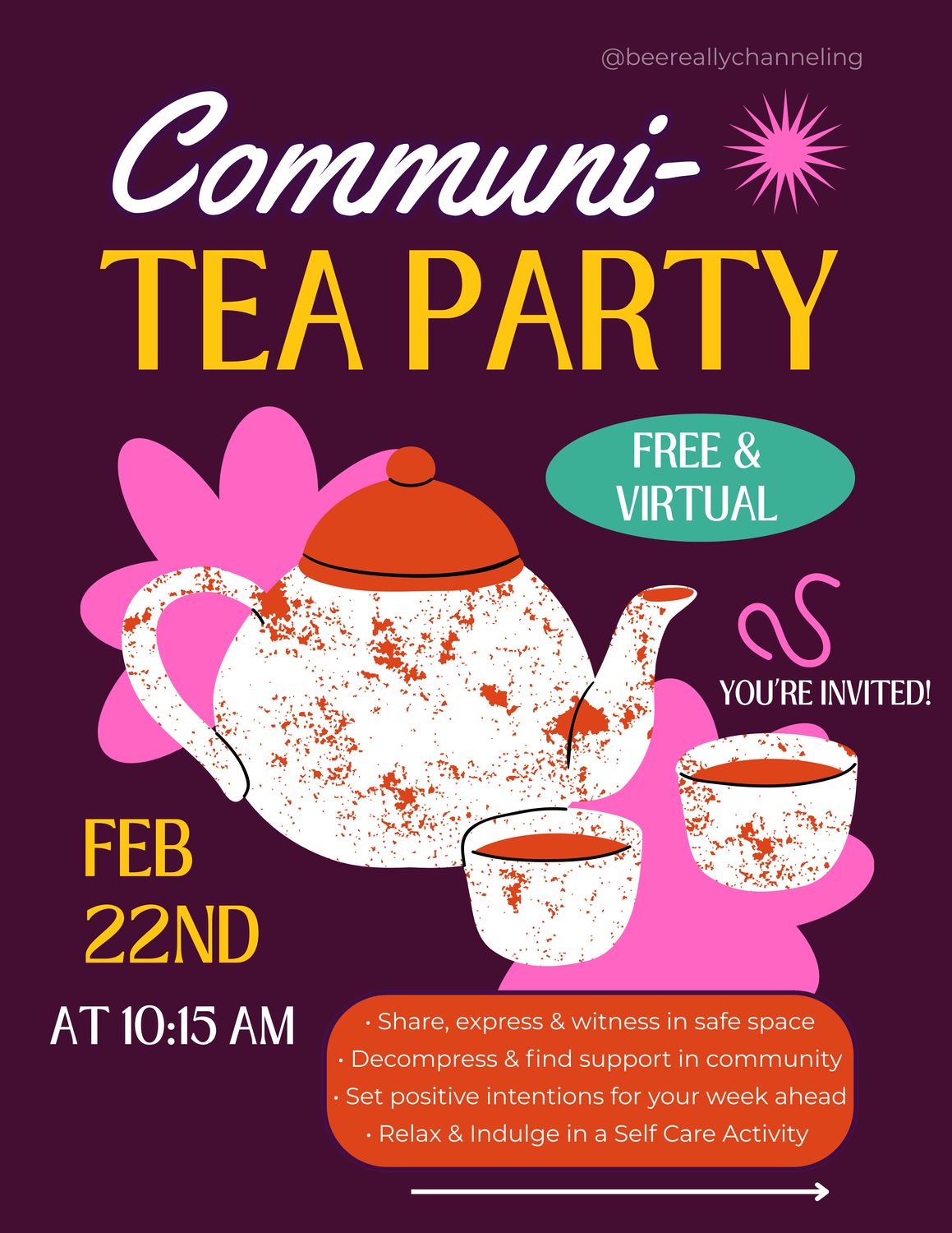 ✨️ Communi-Tea Time ✨️ Sunday (22nd)