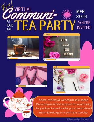 โจ๏ธ Communi-Tea Party โจ๏ธ Sunday (29th)