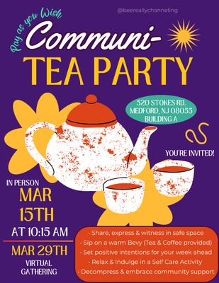 โจ๏ธ Communi-Tea Party โจ๏ธ Sunday (29th)