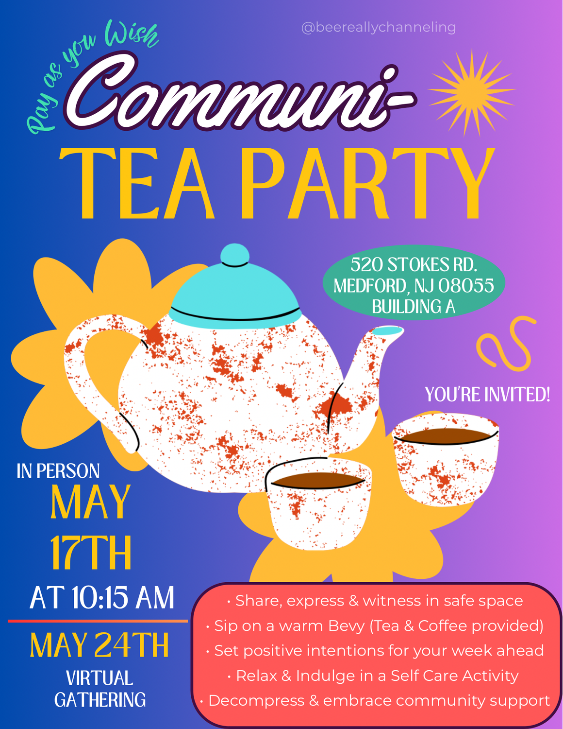 ✨️ Communi-Tea Party ✨️ May 17th + 24th