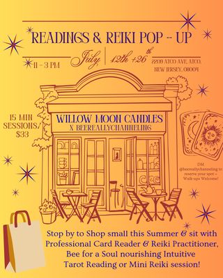 Readings & Reiki POP-UP at Willow Moon Candles | Atco, NJ | 11-3 pm