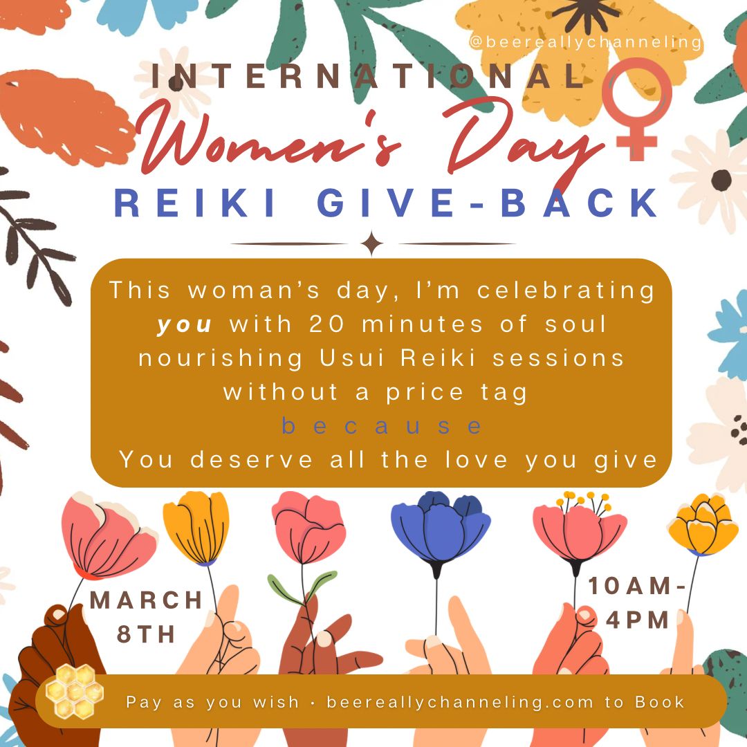 Woman’s Day ~ Reiki Give Back (Saturday, March 8th)