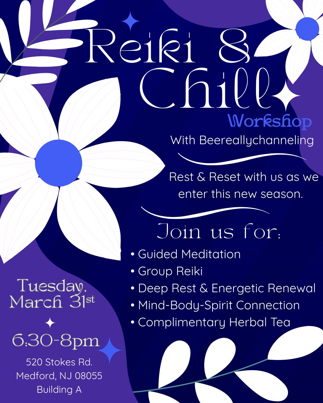 Reiki &amp; Chill workshop | March 31st |