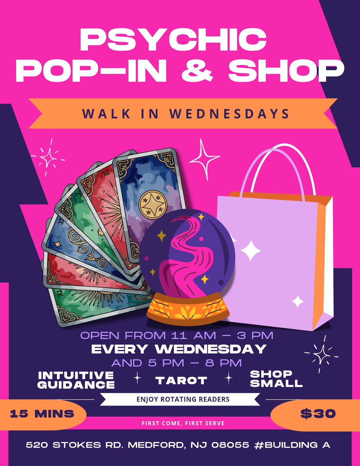 Psychic POP-IN &amp; shop ✨Walk In Wednesday✨🔮 11-3pm + 5-8pm