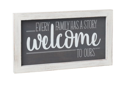 Welcome Stories - Box Sign