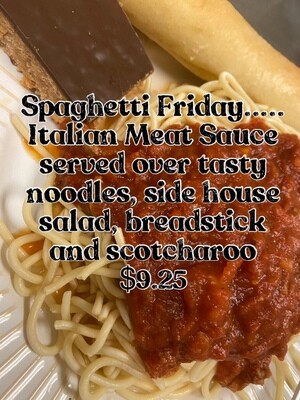 Spaghetti Friday Spaghetti Friday