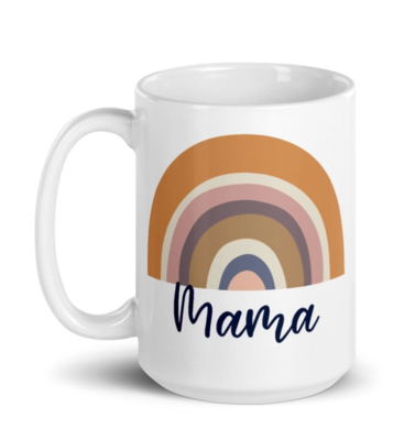 Mama Rainbow, Deluxe Oversized Ceramic Rainbow Mug