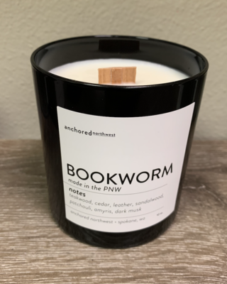 Bookworm - Black Tumbler with Cover