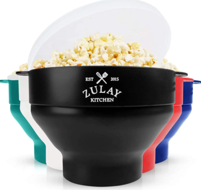Zulay Kitchen Microwave Popcorn Popper Collapsible