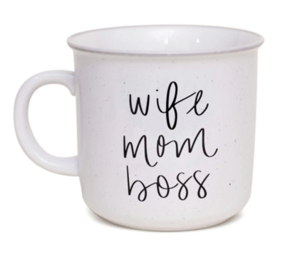 Wife Mom Boss Rustic Campfire Coffee Mug