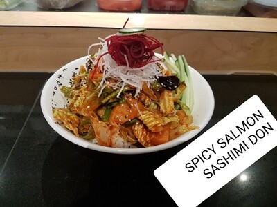 Spicy Salmon Sashimi Donburi