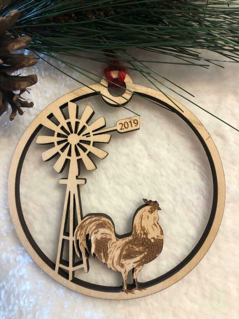 Christmas Ornament-Farm Collection-Rooster