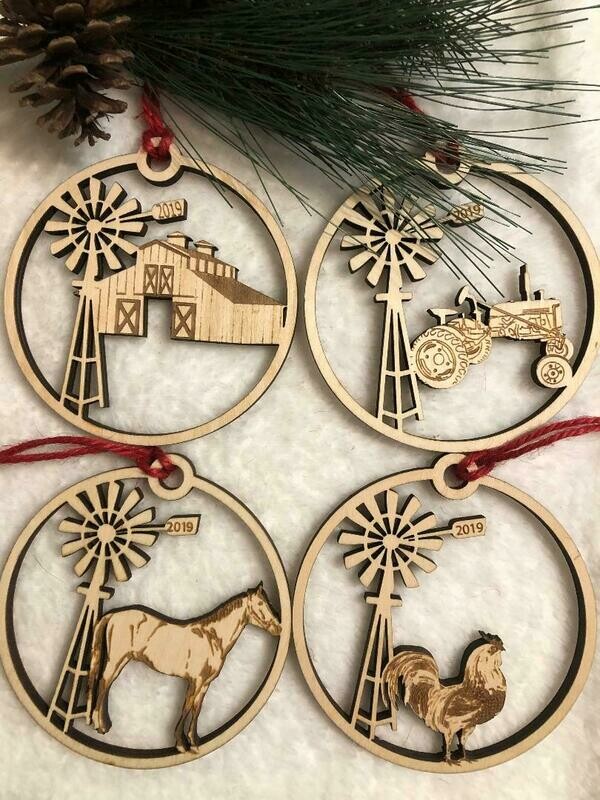 Christmas Ornaments- The Farm Collection (Set of Four)
