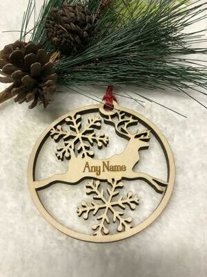 Personalized Reindeer Ornament