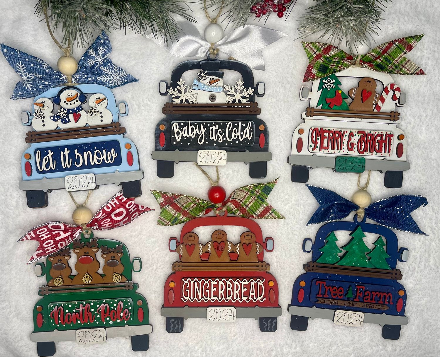 DIY Vintage Truck Christmas Ornament Set Of 6)