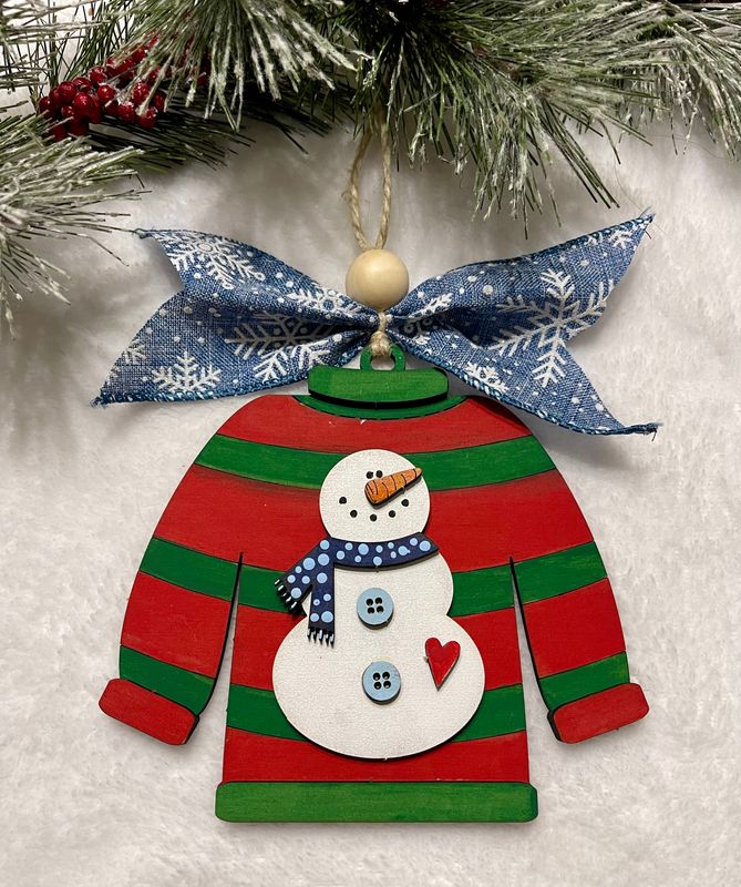 DIY Christmas Ugly Sweater Ornament Gift Card Holder