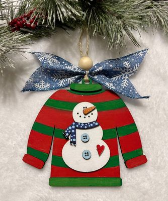 DIY Christmas Ugly Sweater Ornament Gift Card Holder
