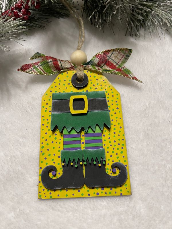 DIY Ornament Gift Tag Gift Card Holder  Elf