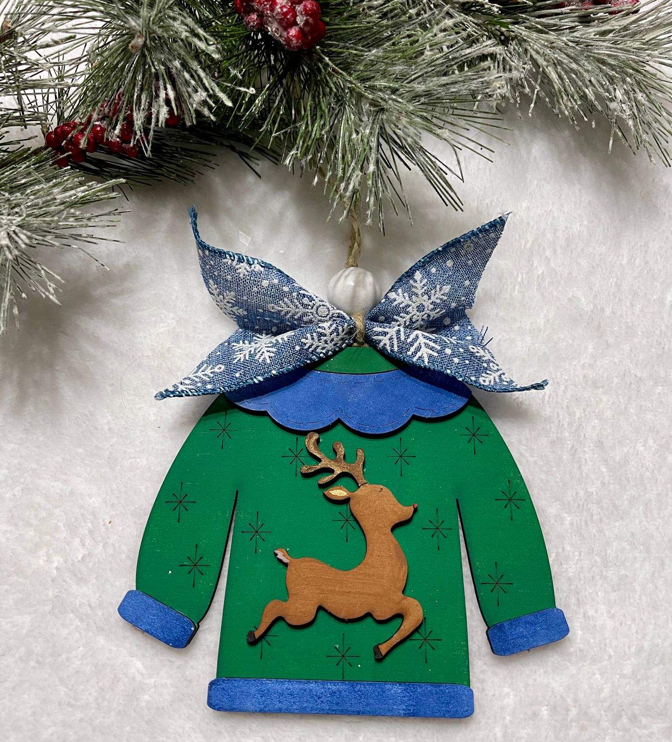 DIY Christmas Ugly Sweater Ornament Gift Card Holder