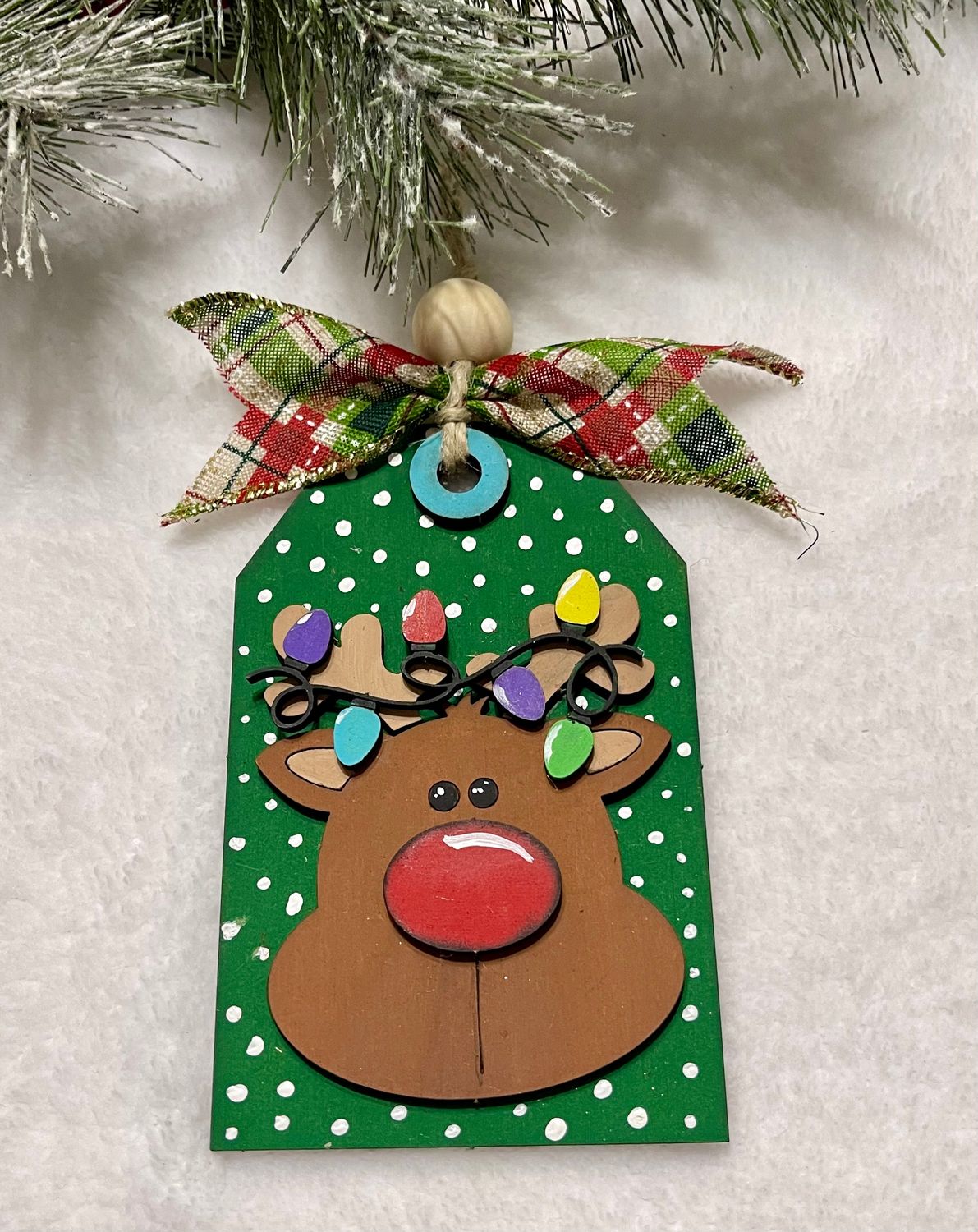 DIY Ornament Gift Tag Gift Card Holder Reindeer