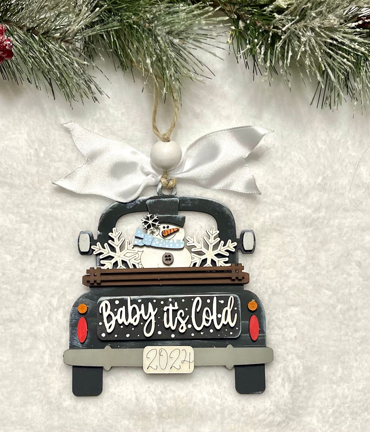 DIY Vintage Truck Christmas Ornament Baby It&#39;s Cold