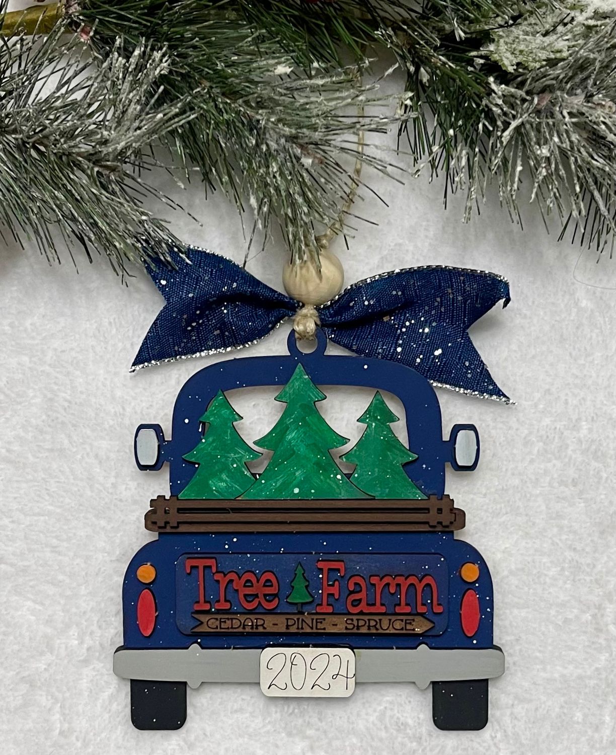 DIY Vintage Truck Christmas Ornament Tree Farm