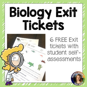 Biology Exit Ticket Sampler