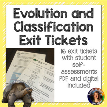Evolution and Classification Exit Tickets