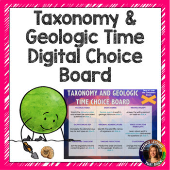 Taxonomy and Geologic Time Digital Choice Board