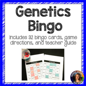 Genetics Bingo Vocabulary Review Game