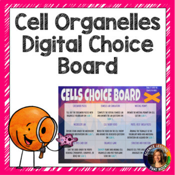 Cell Organelles and Processes Digital Choice Board