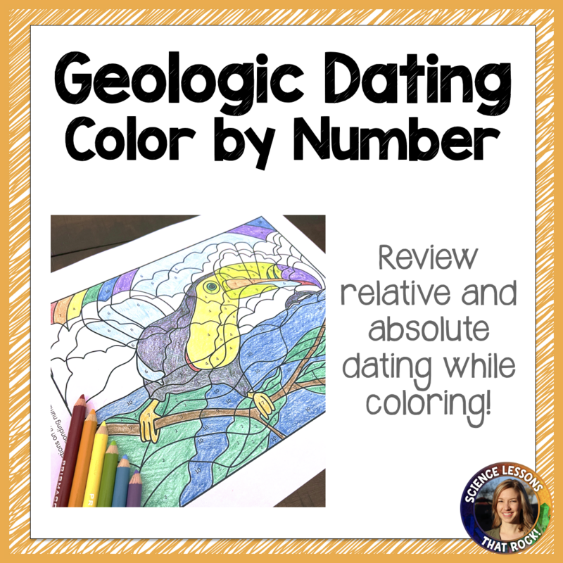 Geologic Dating Color by Number