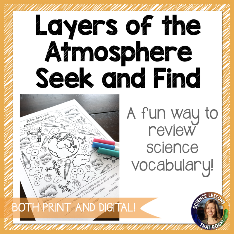Layers of the Atmosphere Seek and Find